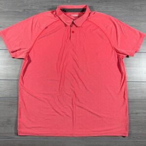 Rhone Delta Pique Polo Shirt Mens XXL Red Short Sleeve Performance 100040